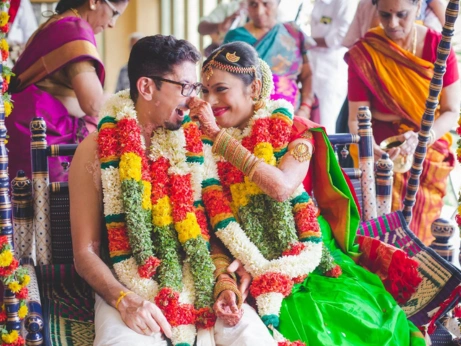 Discusses how rituals and customs unite couples from diverse backgrounds during marriage ceremonies.