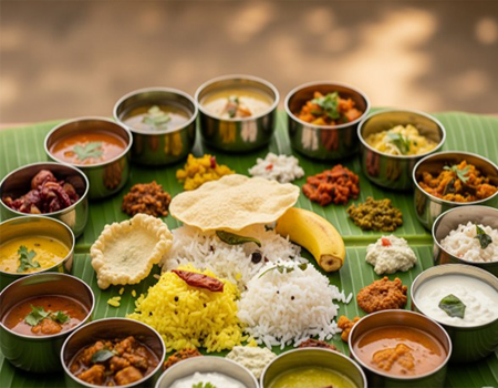 At the wedding, a array of dishes, showcasing Muslim-style flavors, were featured on a lavish buffet